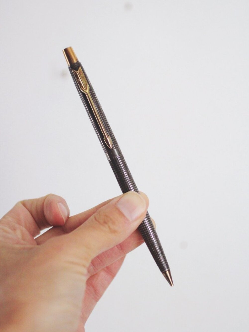 Vintage Parker 75 Cisele Mechanical Pencil Sterling Silver 14k Gold Plated 1960s
